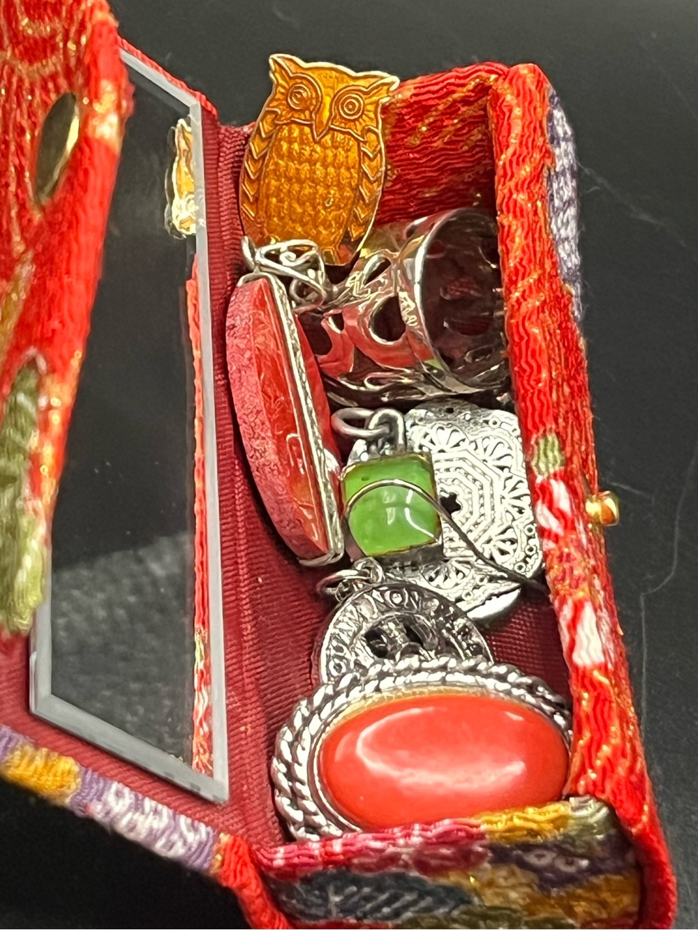 Mixed Jewelry Bundle in Vintage Lipstick Holder